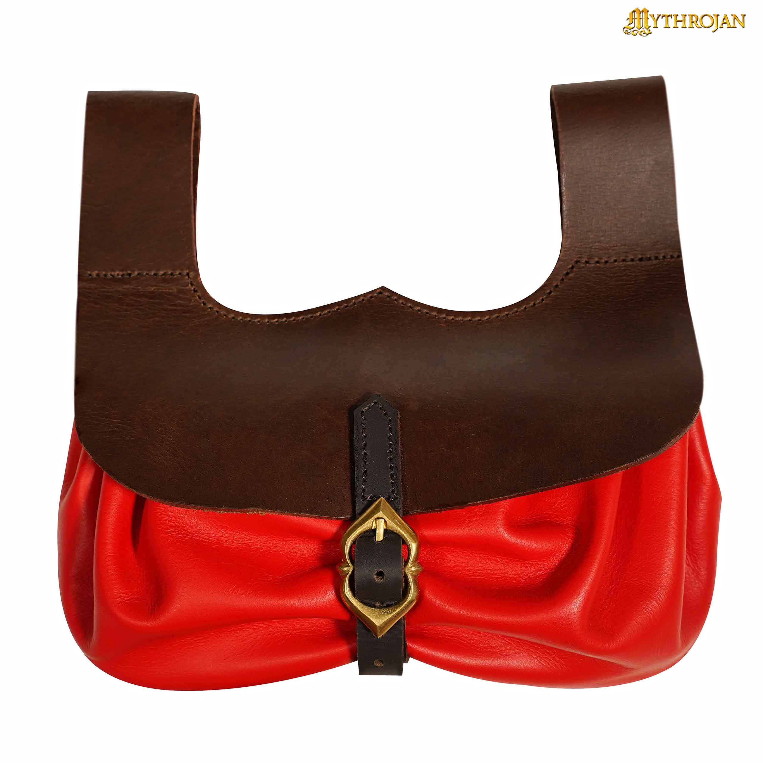 Mythrojan Medieval Belt Bag with Solid Brass Buckle