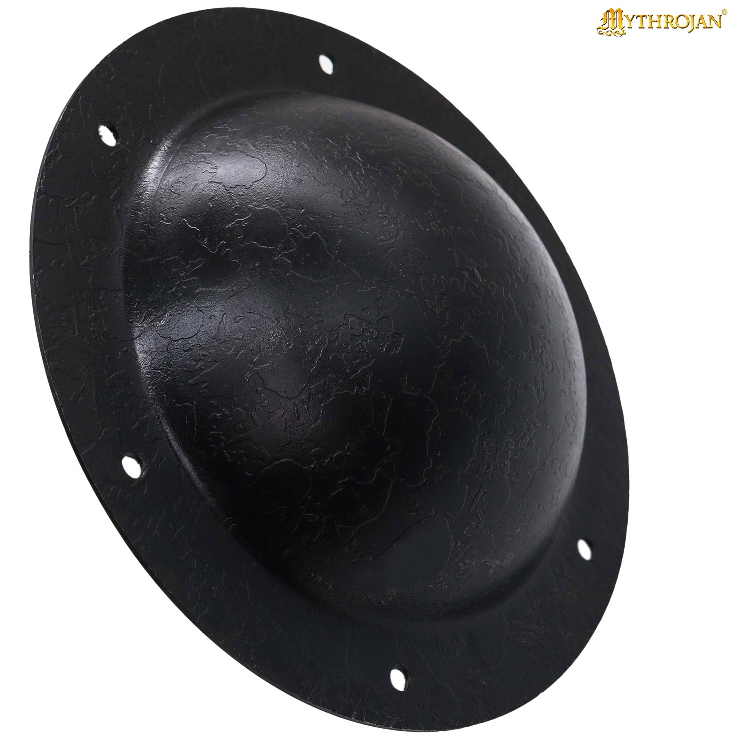 Mythrojan 7.5" Antique Finish Viking Shield Boss Umbo - Fully Functional and Battle Ready Black