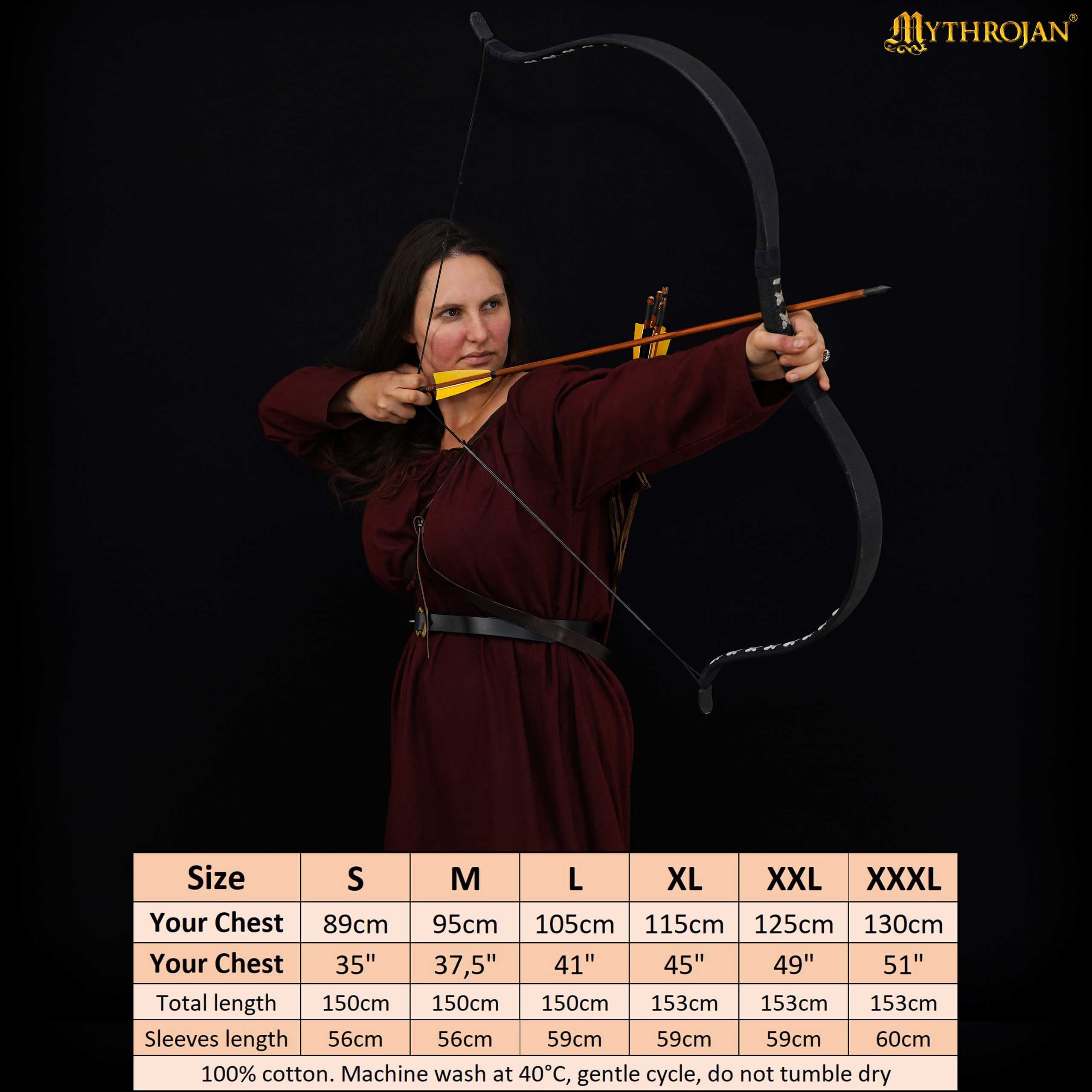 Mythrojan "Maiden ” Medieval Dress for LARP SCA Renaissance Fair & Medieval events