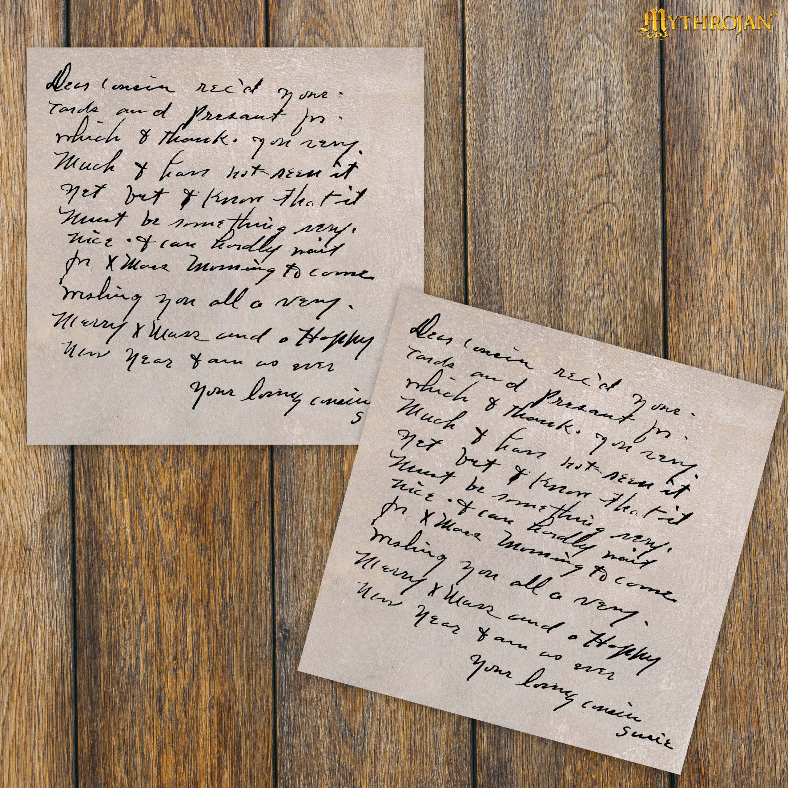 Mythrojan Medieval Renaissance Genuine Natural Parchment Writing Paper
