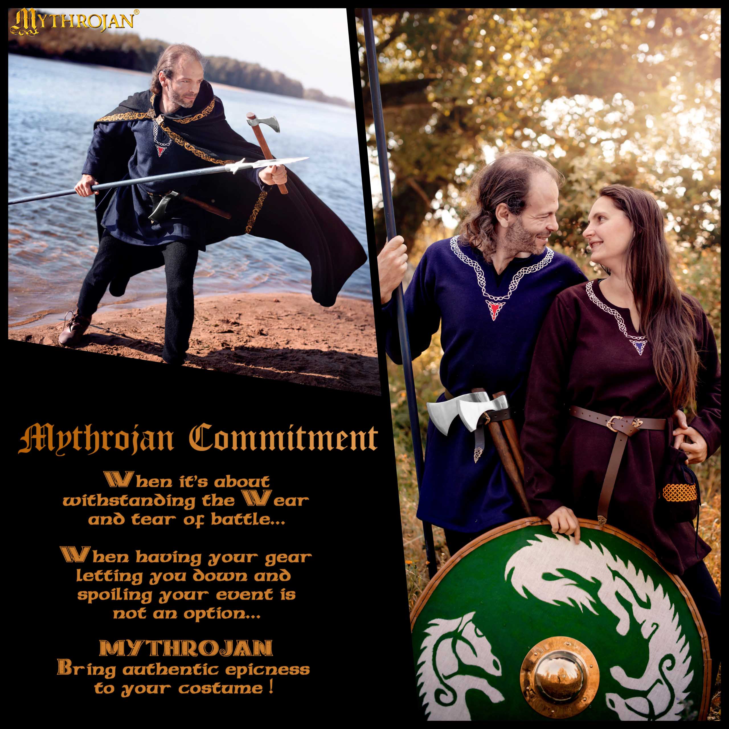 Mythrojan Medieval Viking Axe Battle Ready Axehead Reenactment Renaissance Costume - 6"