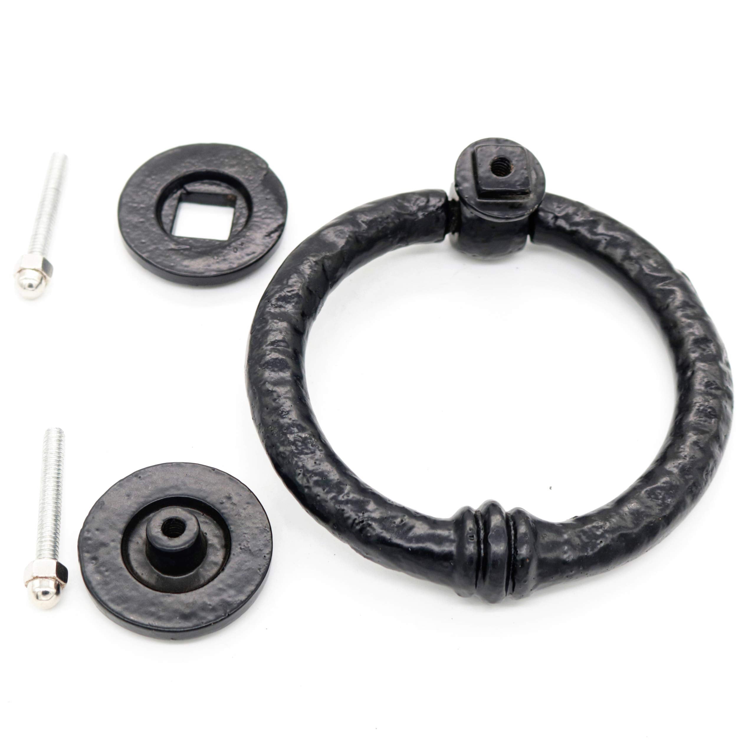Mythrojan Large Cast Iron Ring Front Door Knocker Artisan Made Antique Knocker Case Lot