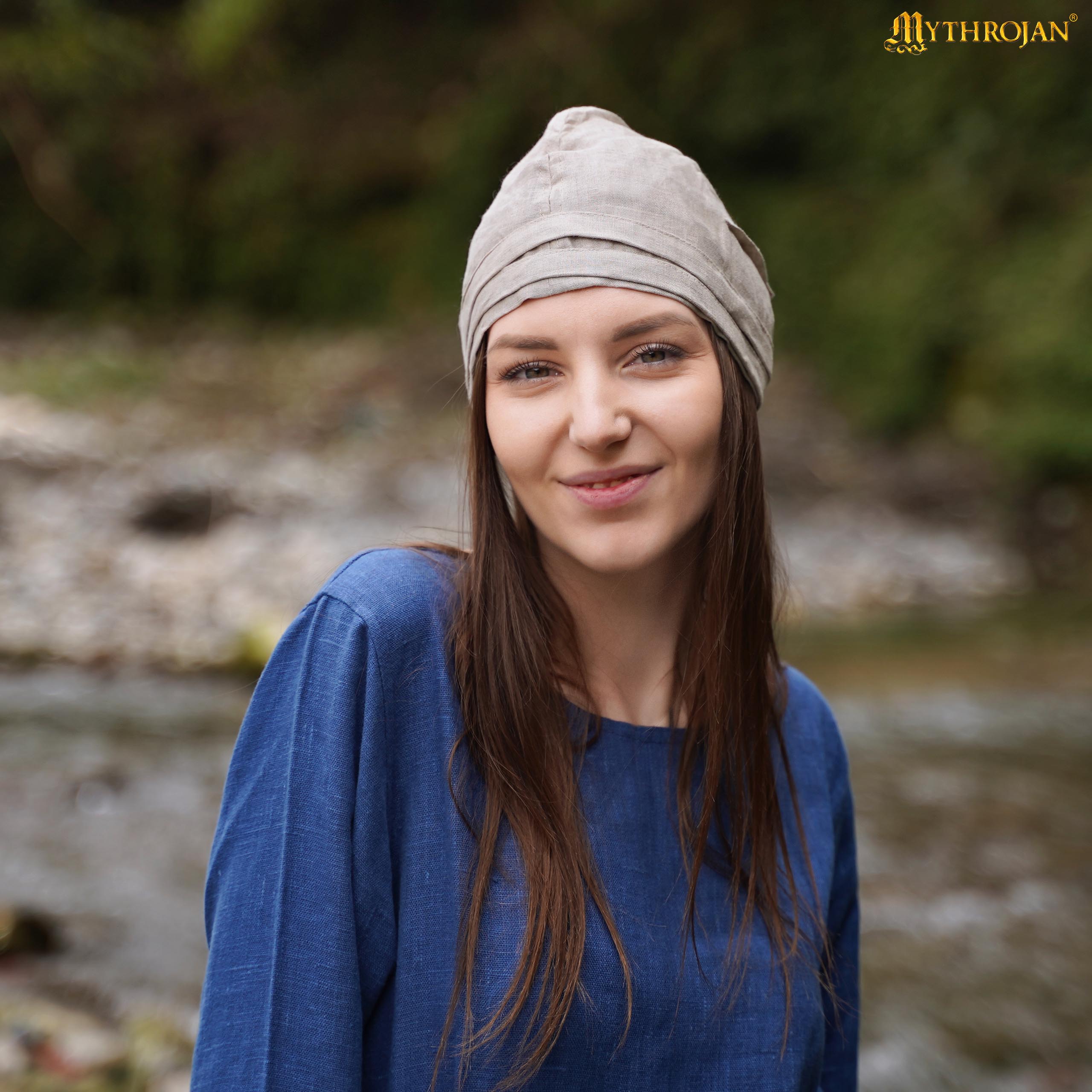 St. Birgitas Cap: Authentic Medieval 100% Linen Headwear for Reenactment and Living History
