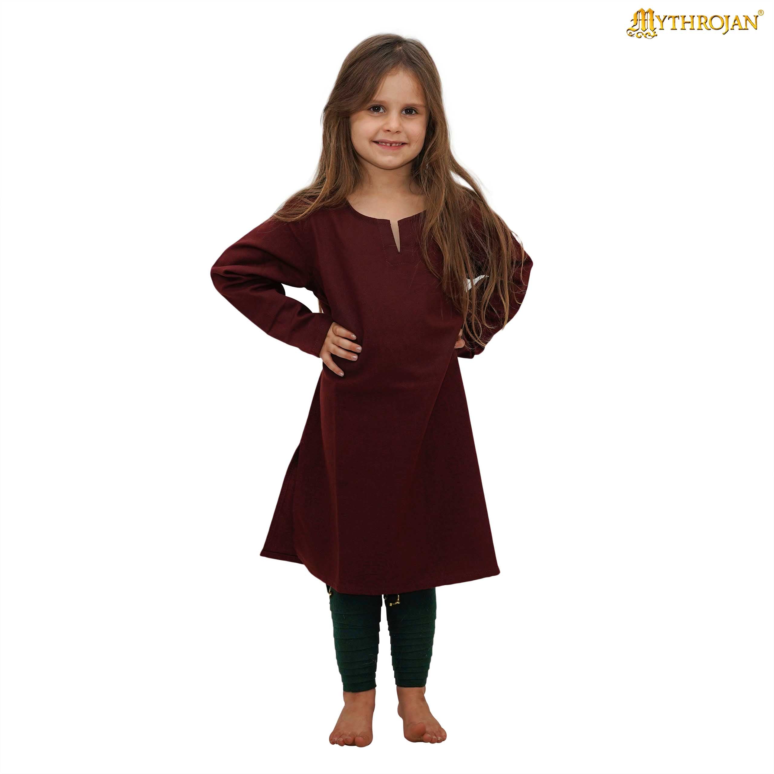 Mythrojan Medieval KID TUNIC Viking outfit for children Medieval Events LARP SCA, SIZE: Kids