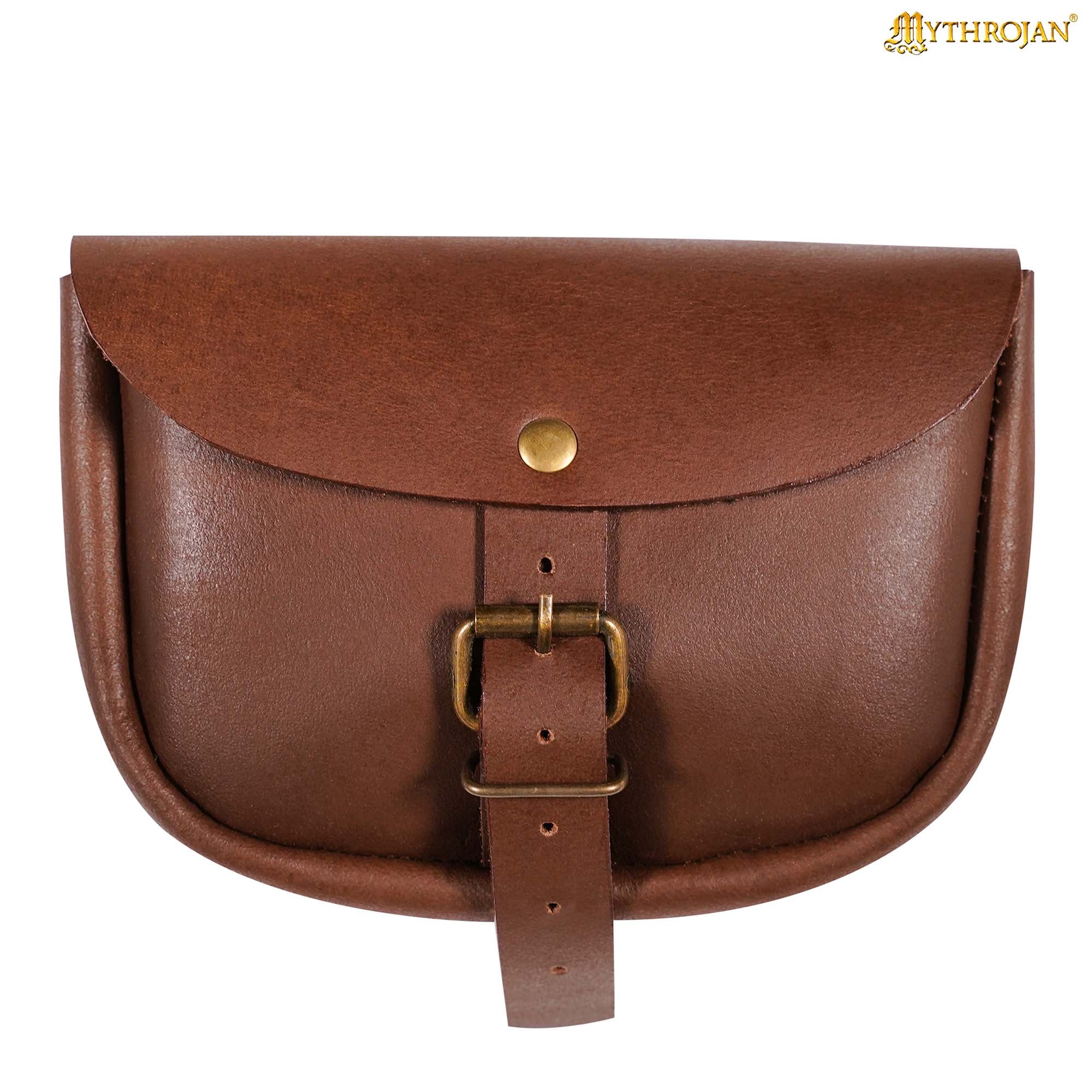 Mythrojan The Medieval Burglar Leather Belt Pouch Coin & Essentials Bag