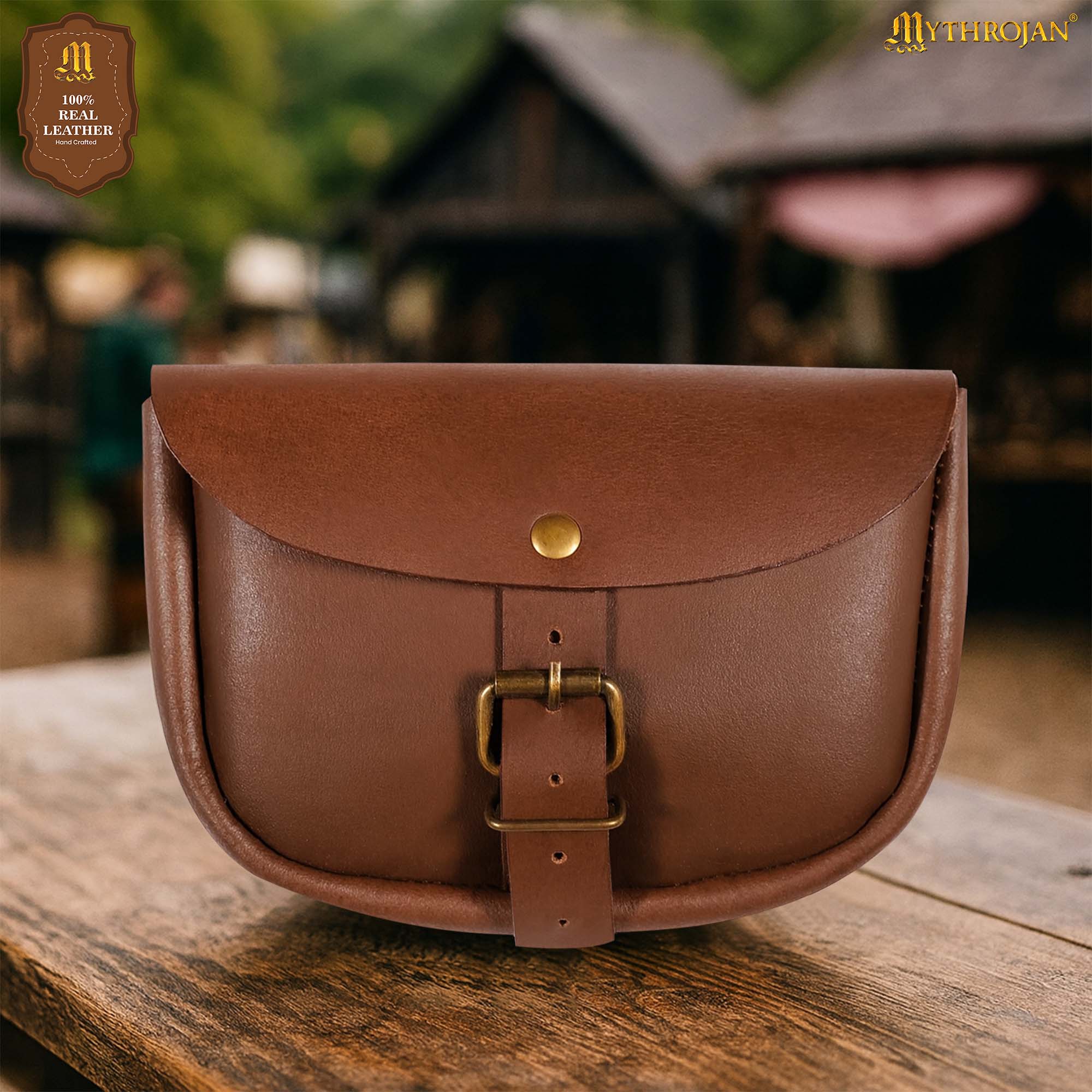 Mythrojan The Medieval Burglar Leather Belt Pouch Coin & Essentials Bag