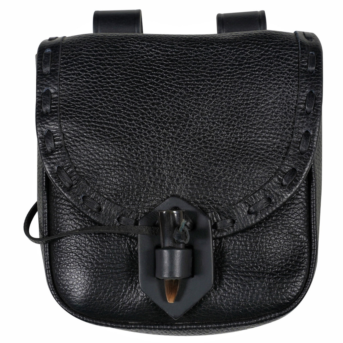 Mythrojan The Adventurer’s Belt Bag with Horn Toggle Black