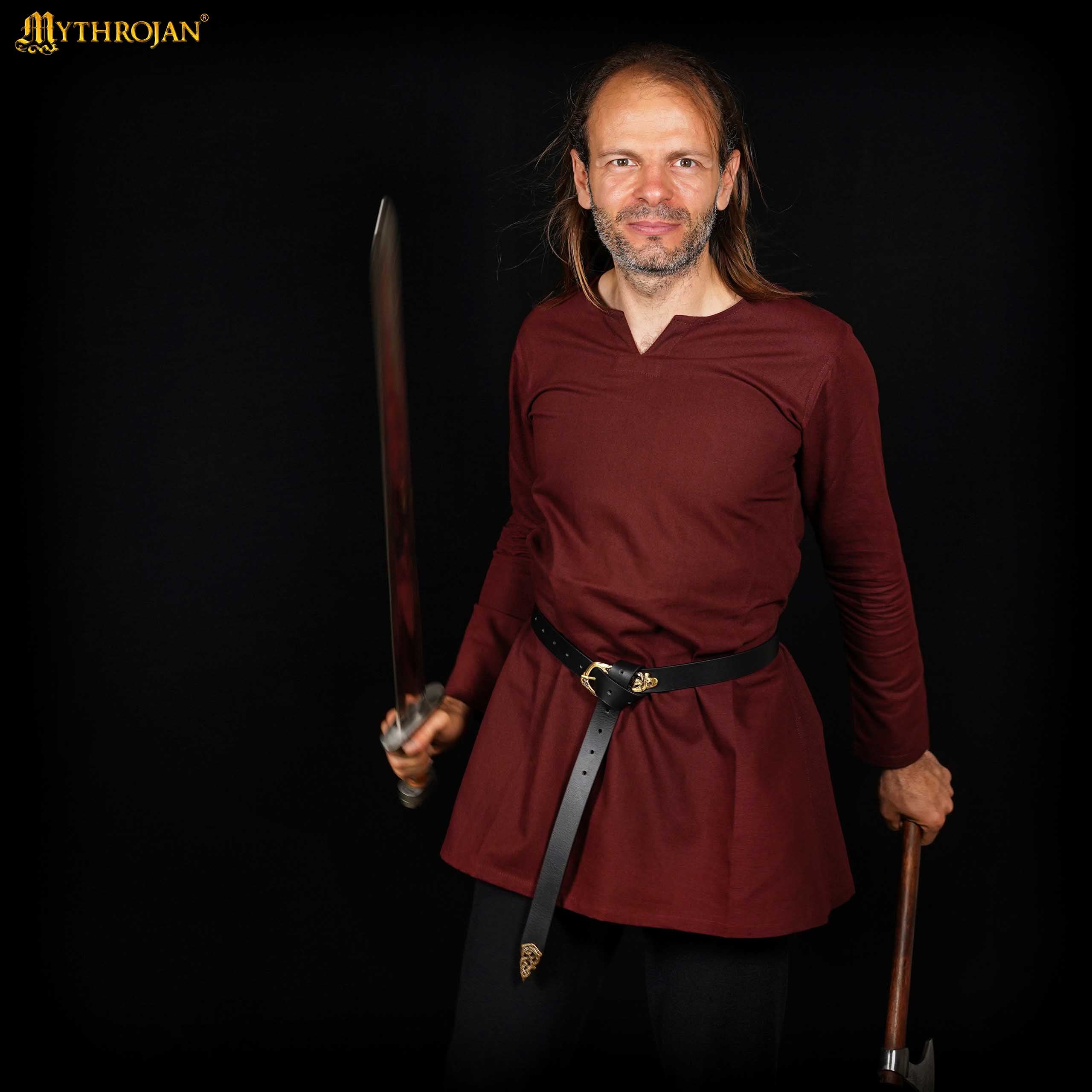Classic Dark Age & Early Medieval Tunic : LARP, SCA & Medieval Events - Brown