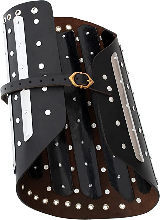 Mythrojan C55 XIV Century Medieval Reenactment, SCA IMCF & HMB Splint Armour/Armor Dueling Splinted Upper Leg Guard Multicoloured