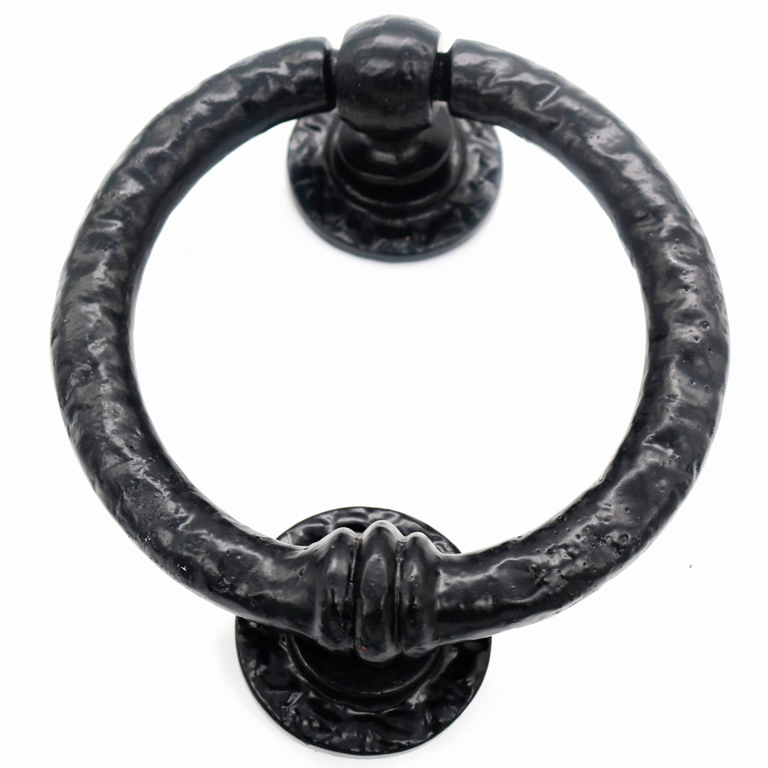 Mythrojan Large Cast Iron Ring Front Door Knocker Artisan Made Antique Knocker