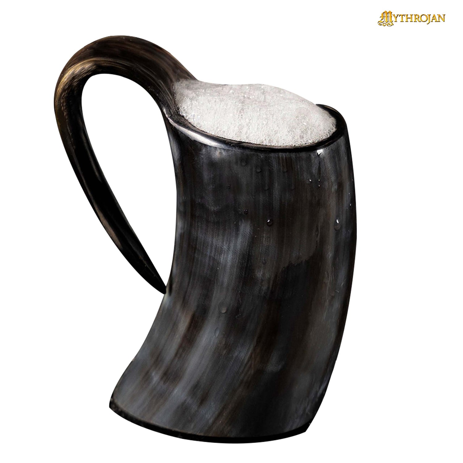 Mythrojan Black Viking Horn Ale Mug