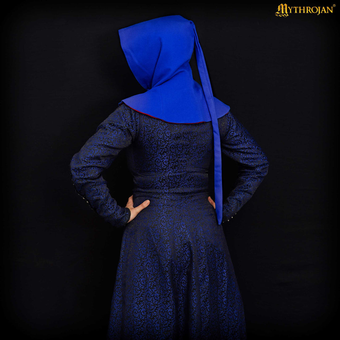 Mythrojan late medieval lady buttoned hood : 15 th century reenactment, LARP, SCA and movie prop