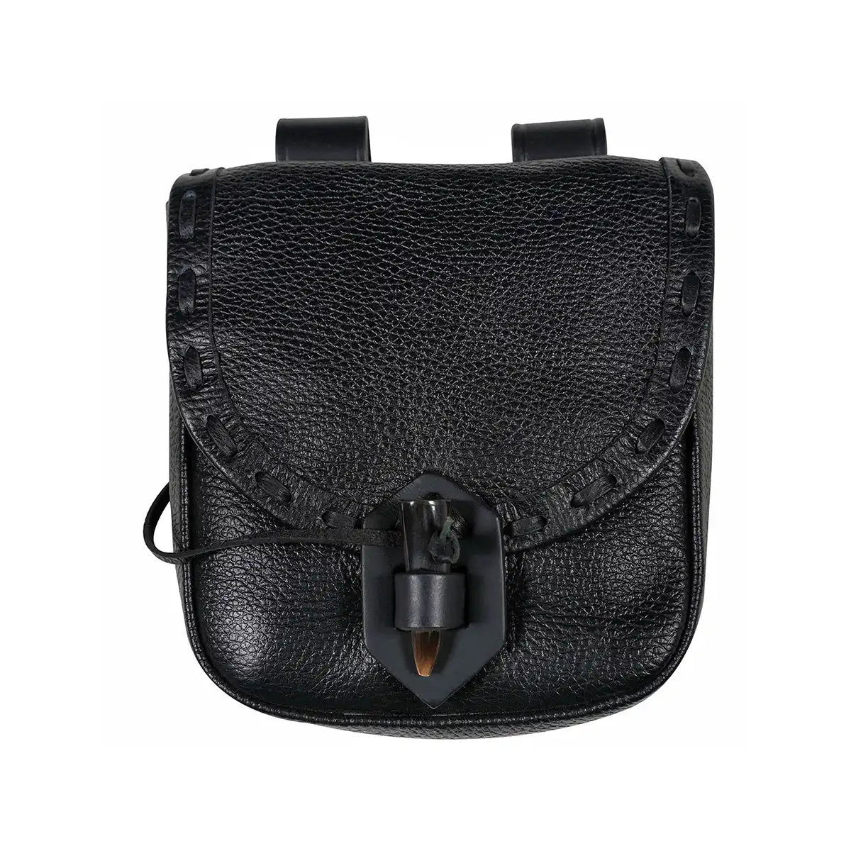 Mythrojan The Adventurer’s Belt Bag with Horn Toggle Black