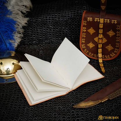 Mythrojan Handmade Vintage Leather Dragon Bound Journal Notebook Diary Sketchbook Travel Office Thought Blank Book Best Gift for Men &amp; Women