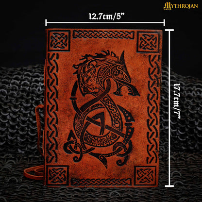 Mythrojan Handmade Vintage Leather Dragon Bound Journal Notebook Diary Sketchbook Travel Office Thought Blank Book Best Gift for Men &amp; Women