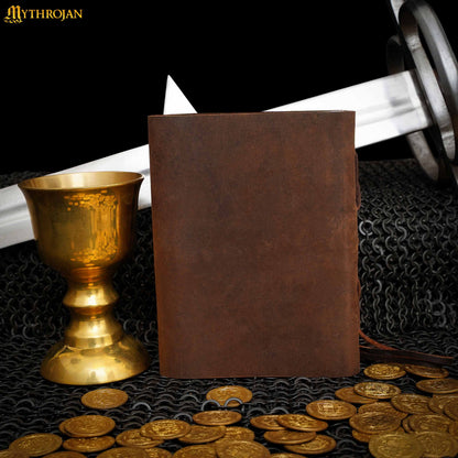 Mythrojan For THE HORDE Brown WARCRAFT MEDIEVAL LEATHER JOURNAL 7 x 5 inches Handmade Vintage Leather Journal Notebook