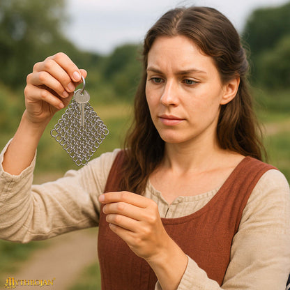 Mythrojan Chainmail Stainless Steel Scrubber: Ideal for Cleaning Cast Iron Skillet, Wok, Cooking Pot, Griddle or Cast Iron Cauldron Maintenance