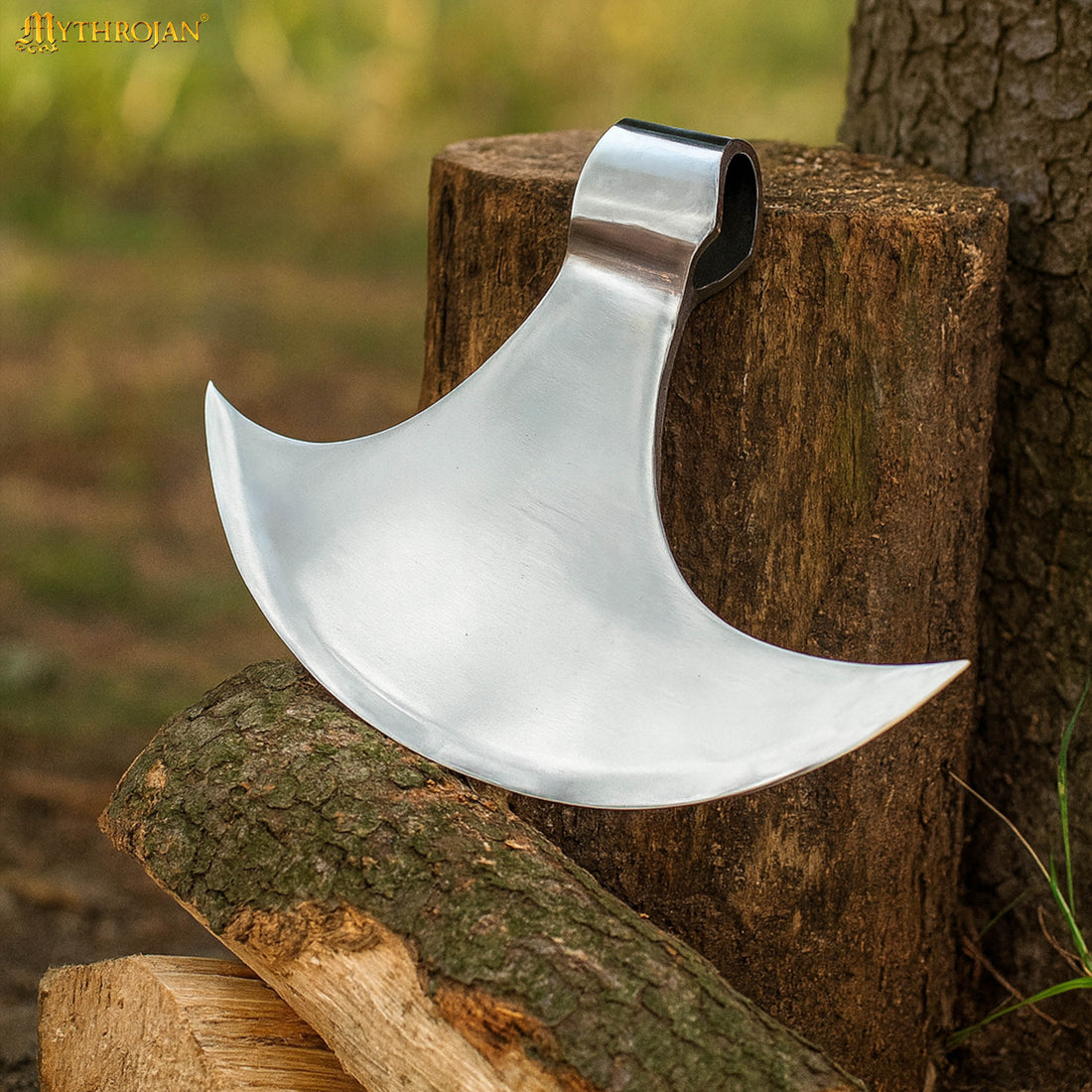Mythrojan Medieval Viking Axe Battle Ready Axehead Reenactment Renaissance Costume - 9.5"