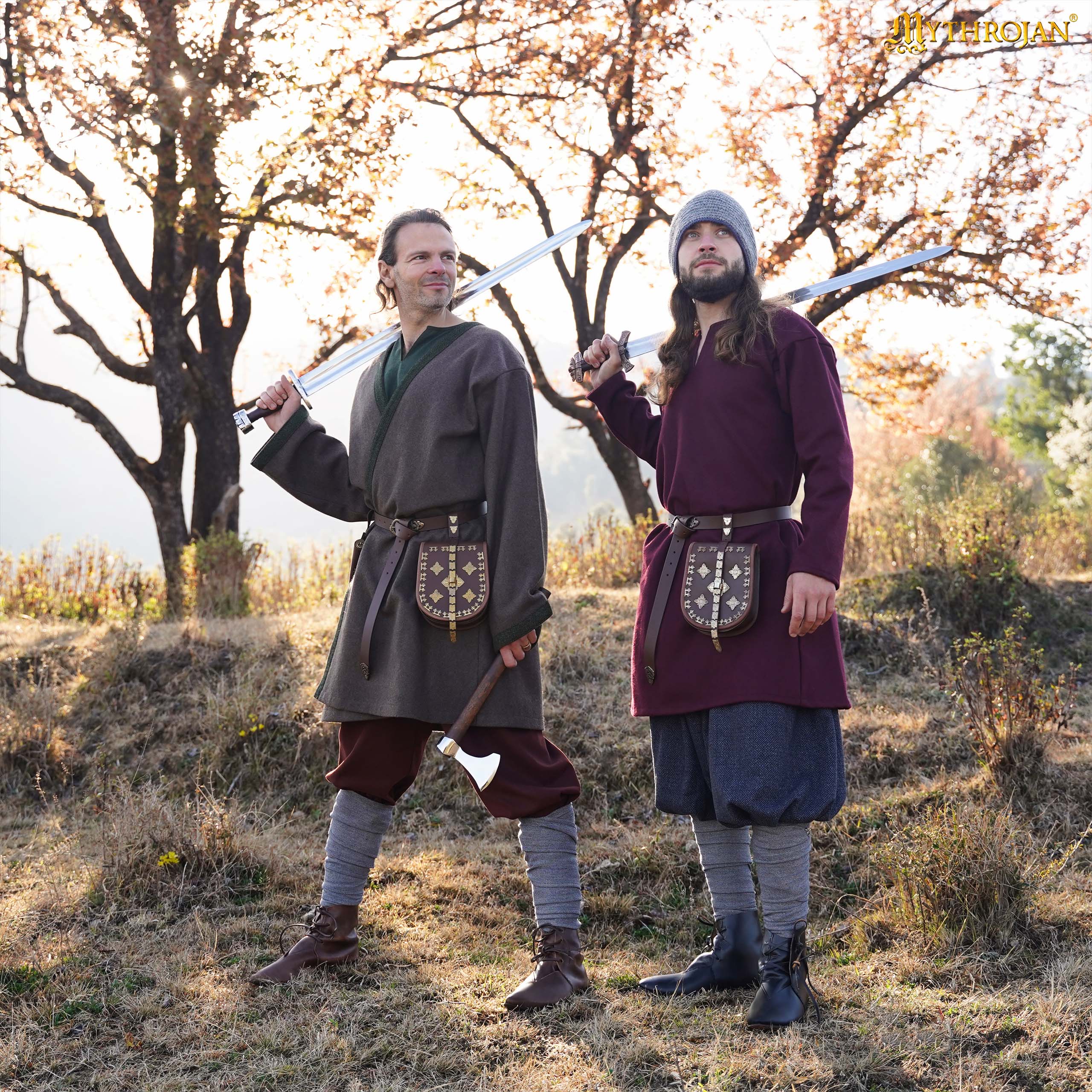 Raven Viking Woolen Leg Wraps: Practicality and Protection with Historical Detail
