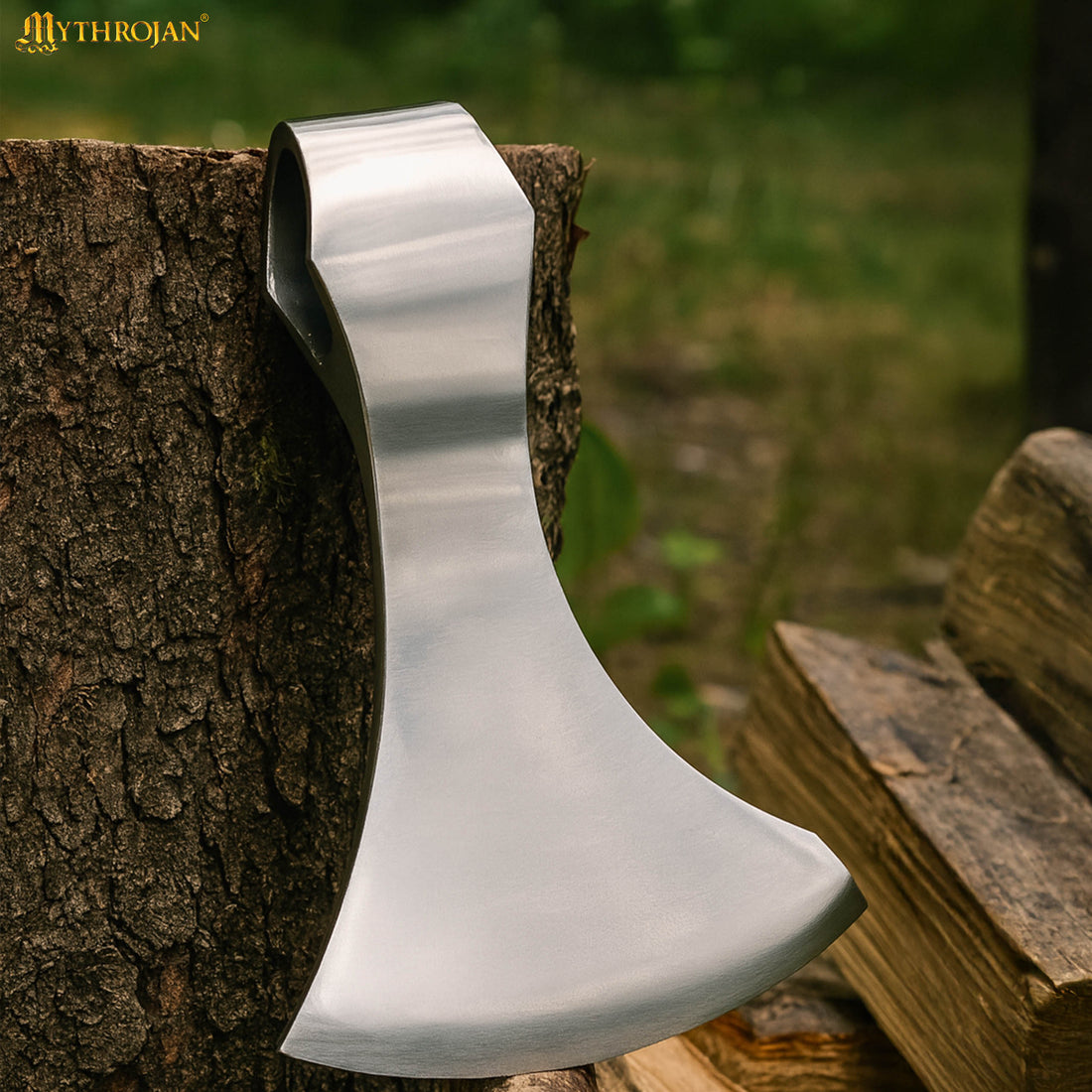 Mythrojan Medieval Viking Axe Battle Ready Axehead Reenactment Renaissance Costume - 6"