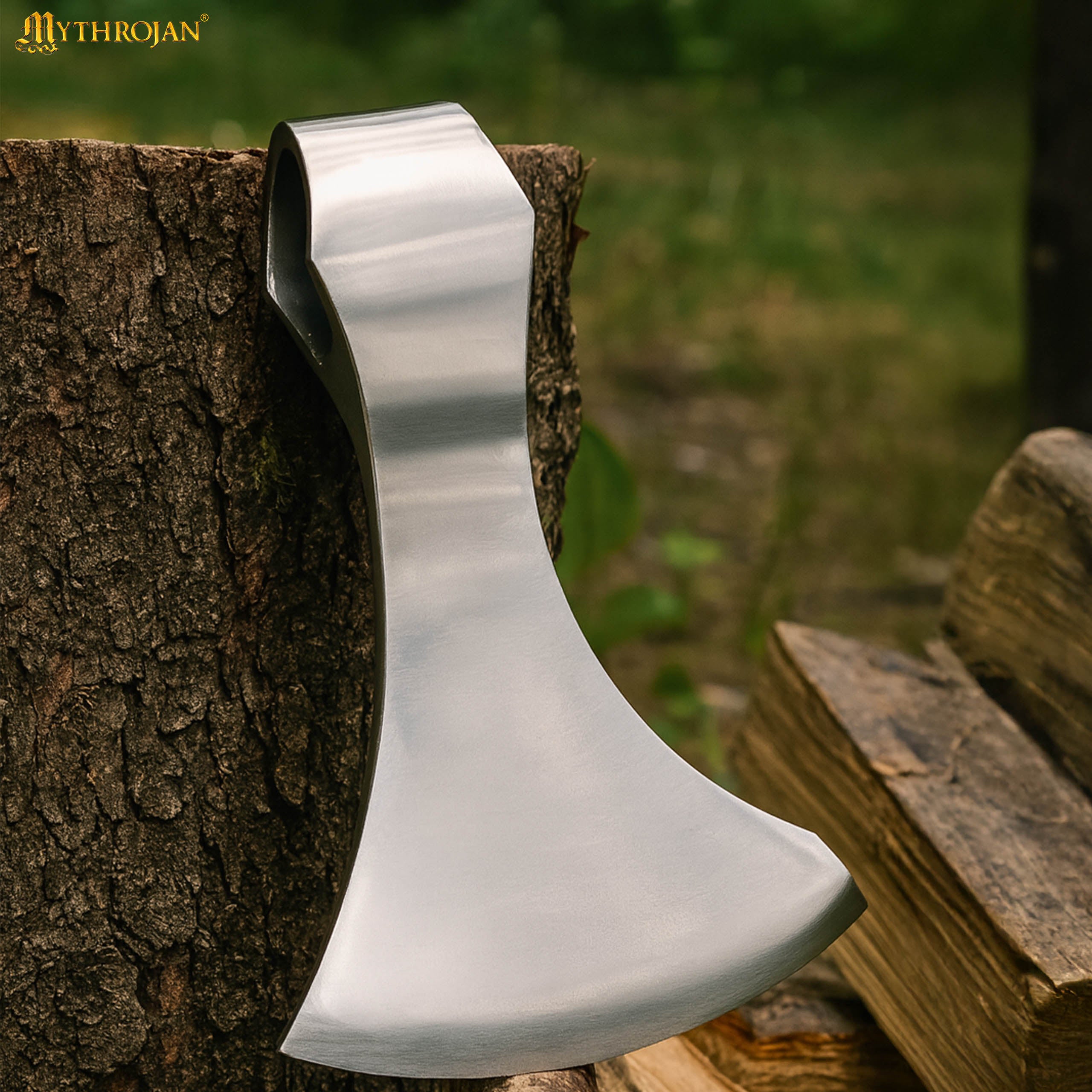 Mythrojan Medieval Viking Axe Battle Ready Axehead Reenactment Renaissance Costume - 6"