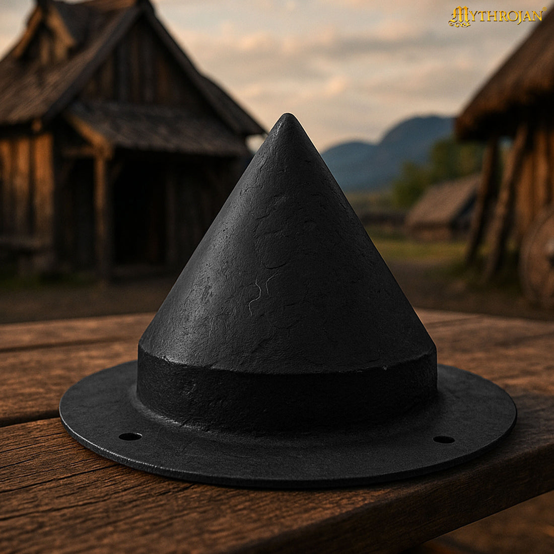 Mythrojan 8" GERMANIC SHIELD BOSS UMBO - fully functional and BATTLE READY : Historical Reenactment Germanic warriors  HAND FORGED.  Finish : Antique Black
