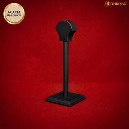 Mythrojan Wooden Helmet Stand, 14", 16" or 21", Natural or Black