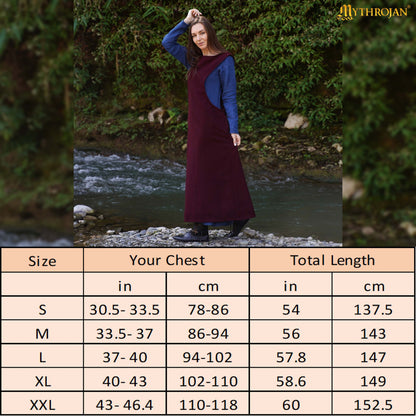 Lady Catherine Sleeveless Surcoat: Authentic 14th-15th Century Medieval Garb for Reenactment and LARP