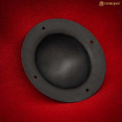 Mythrojan 7.5" VIKING “WARRIOR” SHIELD BOSS UMBO - fully functional and BATTLE READY : Viking Historical Reenactment, medieval Norman knight or Germanic warriors  HAND FORGED.  Finish : Antique Black