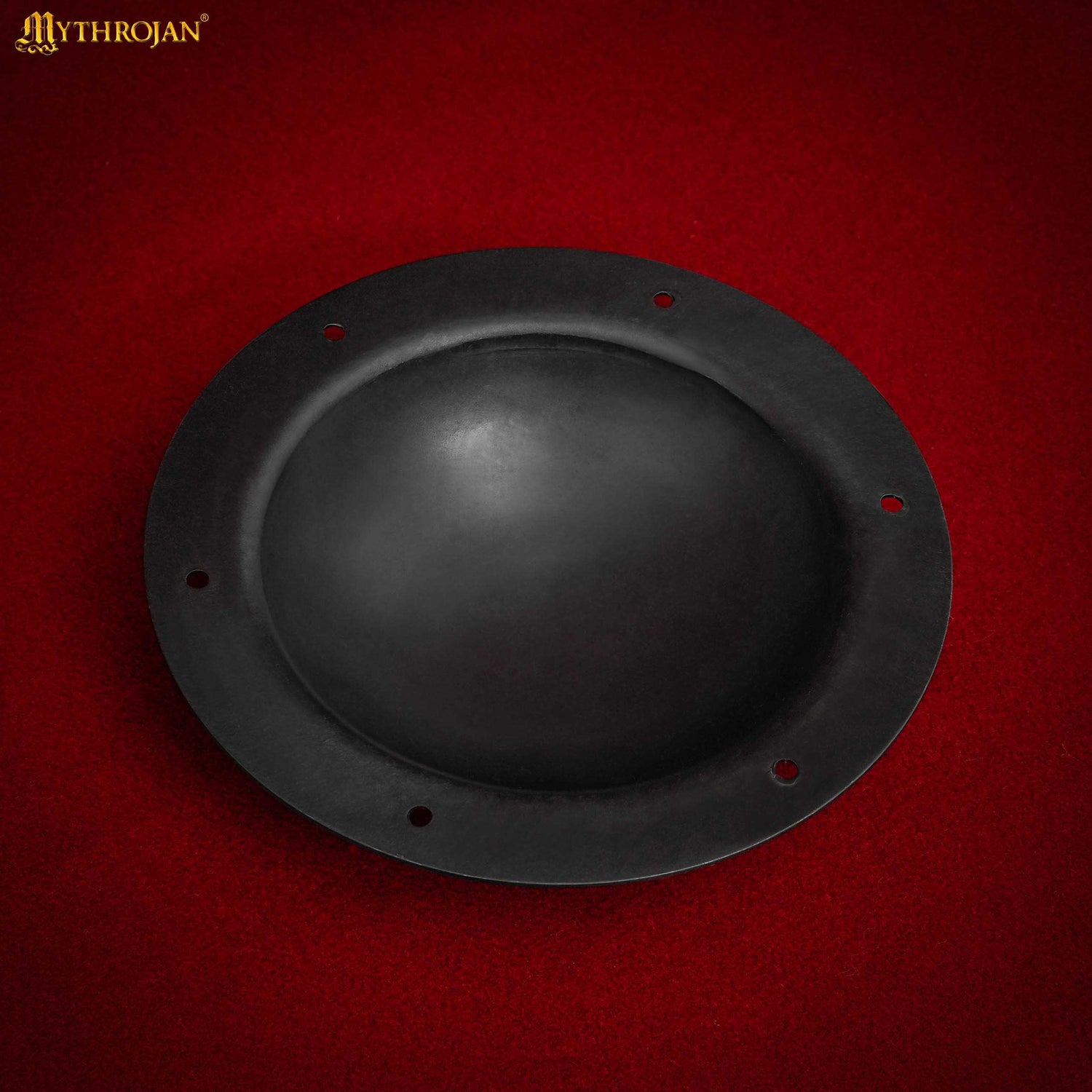 Mythrojan 7.5" Antique Finish Viking Shield Boss Umbo - Fully Functional and Battle Ready Black