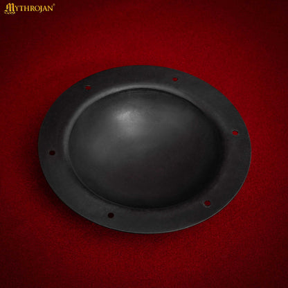 Mythrojan 7.5" Antique Finish Viking Shield Boss Umbo - Fully Functional and Battle Ready Black