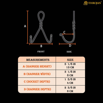 Mythrojan Metal Single Sword Vertical Wall Mount Universal Sword Holder Wall Display