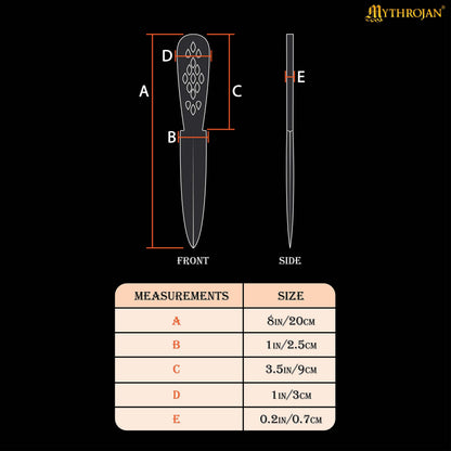 Mythrojan Wooden Knives, Athame Wiccan Wooden Handmade Knife Pagan Witch Wizard Wicca – Black