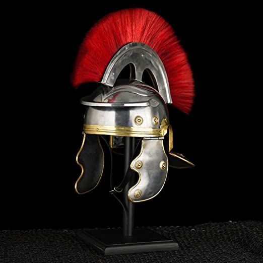 Mythrojan Roman Officer Centurion Historical Helmet Armor 18g Steel