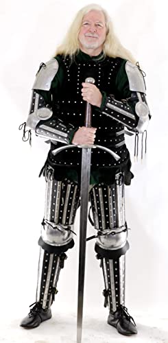 Mythrojan XIV Century Medieval Reenactment, SCA IMCF &amp; HMB Splint Armour/Armor Dueling Pauldron Multicoloured